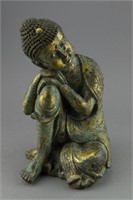 Chinese Gilt Bronze Resting Buddha