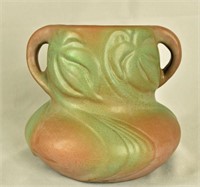 Van Briggle Leaf Form Handle Vase