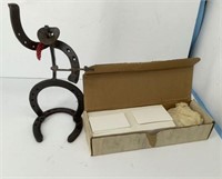 Cowboy Business Card Holder Made from Horseshoes
