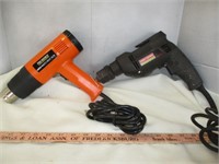 1500W Heat Gun & Craftsman 3/8" Electric Drill