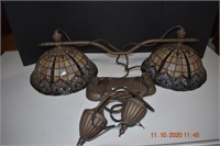 Beautiful Tiffany Style Dual Shade Hanging Lamp