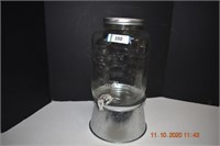 Glass Dispenser Jar on Stand