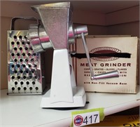 MEAT GRINDER & CHEESE GRATER