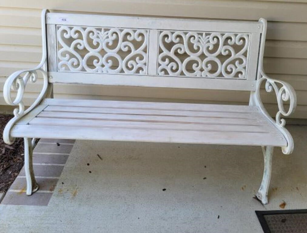 WROUGHT IRON BENCH 48IN
