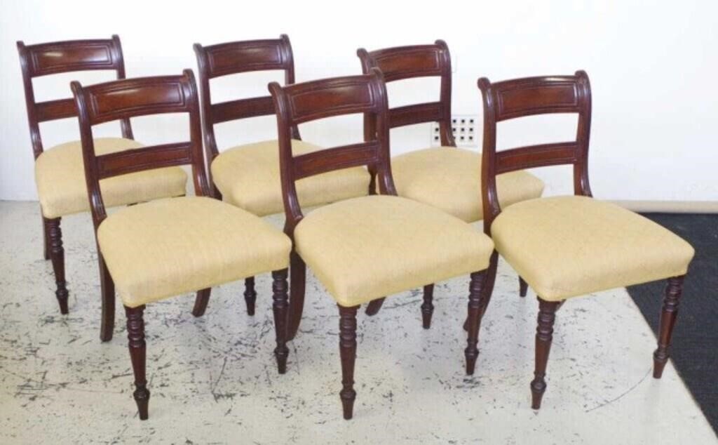 Set of 6 Georgian mahogany dining chairs