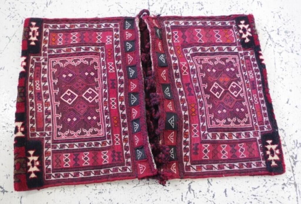 Hand made Middle Eastern wool saddle bag