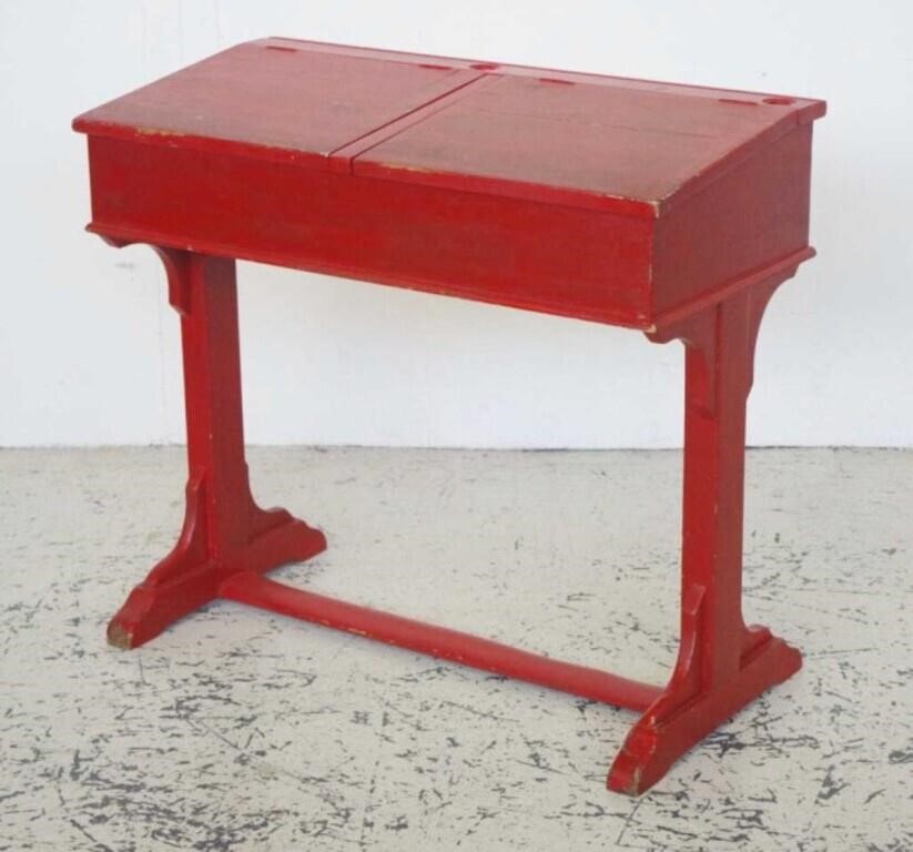 Antique painted school desk