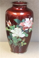 Japanese Silver Wire Cloisonne Vase
