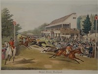 1870 "Goodwood" Horse Race Colored Engraving