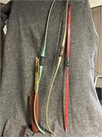 Lot of 3 Recurve Bows-2 Longer Fiberglass