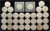 (32) Franklin Half Dollar US Coins (90% Silver)