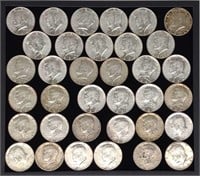 (35) 1964 Kennedy Half Dollar 90% Silver US Coins