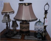 Lot #2125 - (6) lamps in various sizes to include
