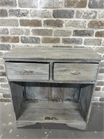 Vintage Rustic Gray Table / Cabinet