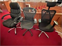 3 office chairs