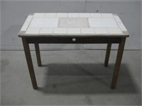 7.5"x 35.5"x 27" Tile Topped Table