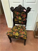 Vintage Black parlor chair B