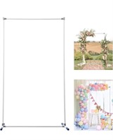White Balloon Arch Stand, 7 FT