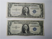 1935-B & 1935-E Series $1 Silver Certificates