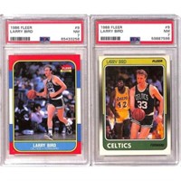 (3) 1984-1988 Larry Bird Cards 2 Psa Graded