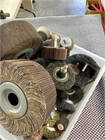 ASSORTMENT OF GRINDING WHEELS AND STONES