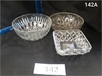 3 Crystal Bowls