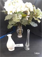 Bunch of Fake Flowers and Vase