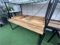2 Timber Top Restaurant Tables Approx 2m x 1m