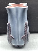 Red Wing Pottery Blue & Pink Vase