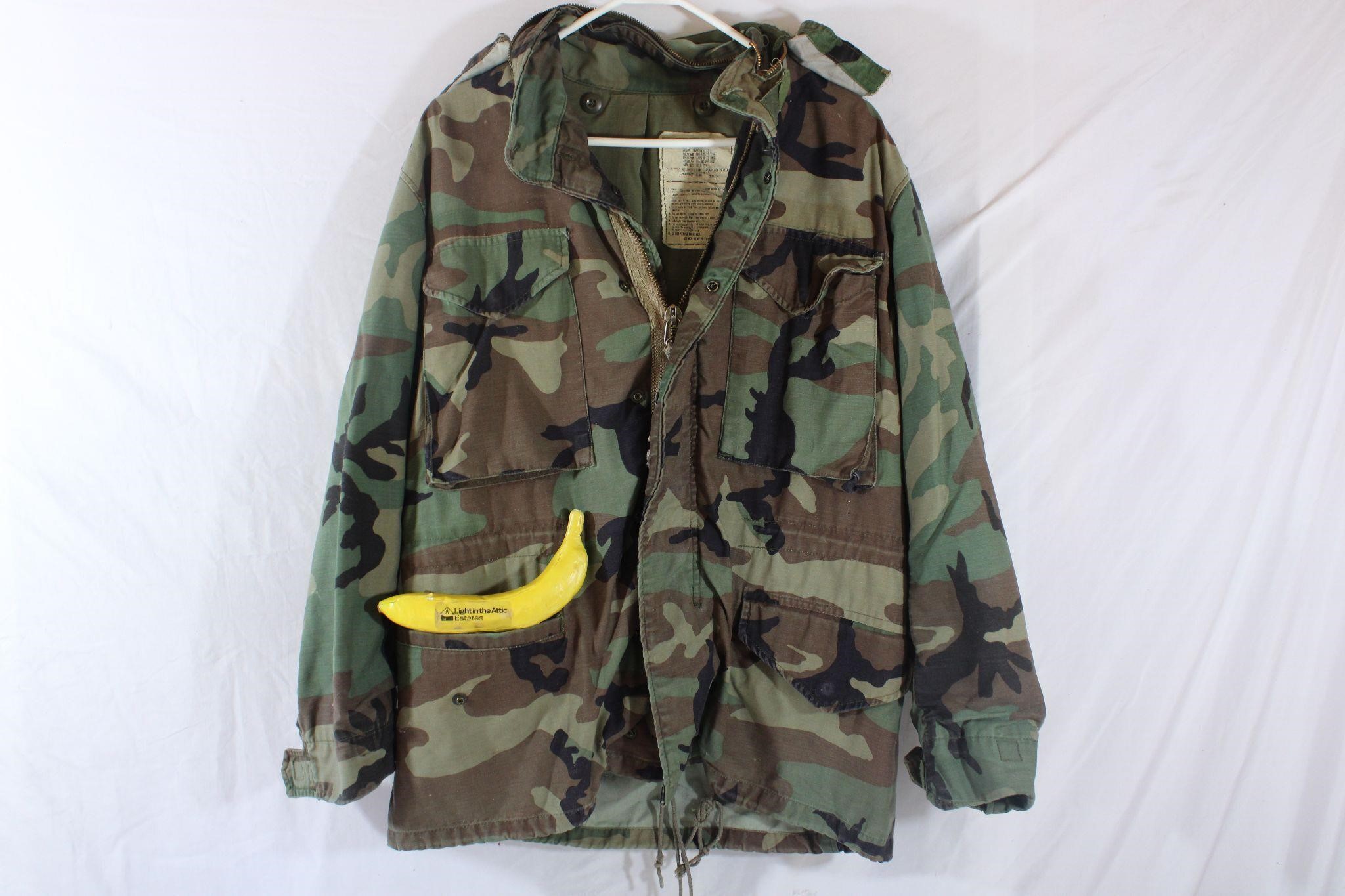 Vintage Hooded Army Camo Jacket