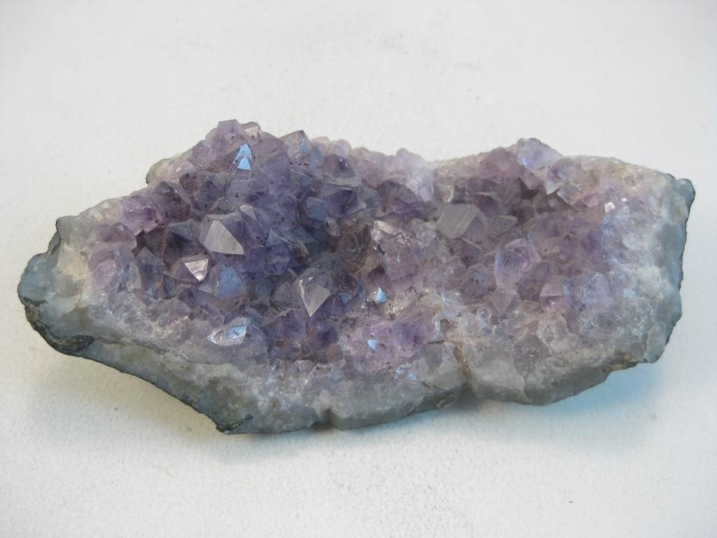 Purple Amethyst Crystal Cluster Geode Specimen