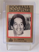 1985 Football Immortals OJ Simpson HOF
