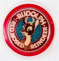 Coin 1 Troy Ounce .999 Fine Silver Rudolph RNR