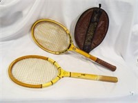 (2) Vintage Wooden Tennis Rackets Wright & Ditson