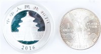Coin 2 Silver Coins 2016 Panda & 1985 Onza