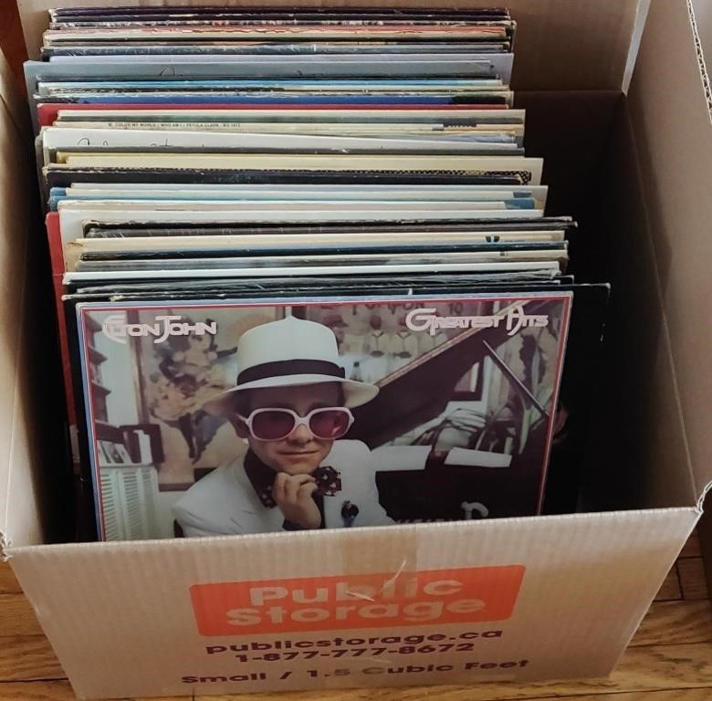 Box Lot of Records incl. Elton John, Billy Joel,