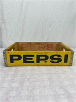 Vtg 1969 PEPSI Yellow Durabilt Wood Crate