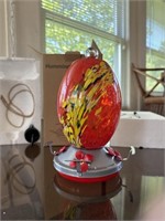 Blown Glass Hummingbird Feeder