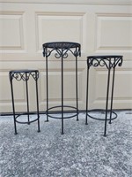 Nesting Black Metal Plant Stands