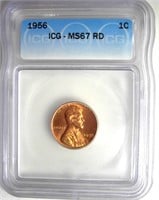 1956 Cent ICG MS67 RD LISTS $1200