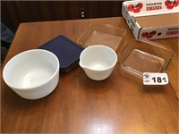 PYREX BAKING DISHES, BOWLS