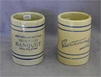 Pair of RW advertising mugs, both w/damage