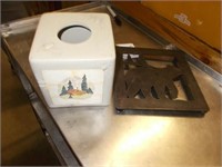 Metal Bear Trivet, Kleenex Box Cover