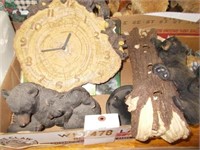 Bear Figurines, Bear Key Holdeer, Bear Clock