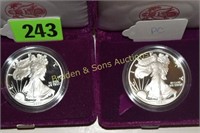 US 1990 AND 1991 PROOF SILVER AMERICAN EAGLE