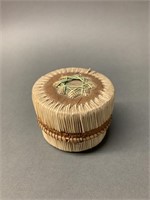 Native Lidded Birch Bark Quill Box