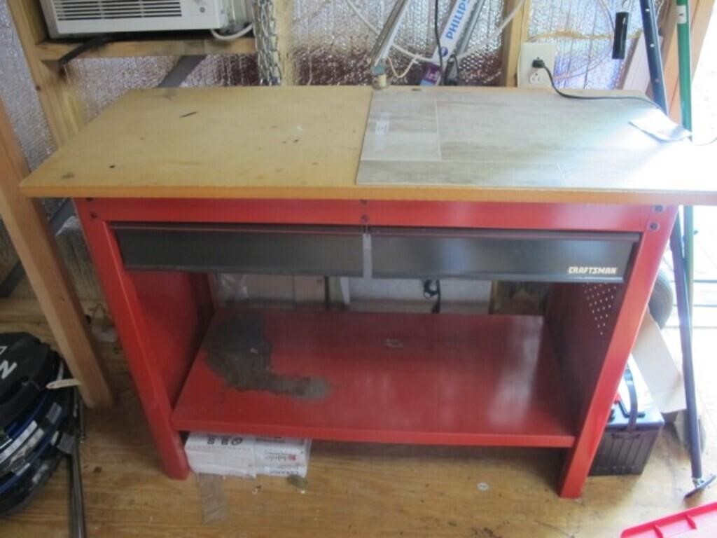 CRAFTSMAN WORK BENCH 4 FT.  2 DRAWERS