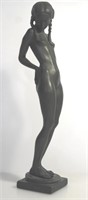 ART DECO-STYLED YOUNG GIRL , SIGNED "ANTHEUNIS"