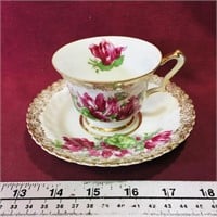 Castle China Teacup & Saucer (Made In Japan)