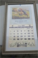 1955 Simcoe Sanitary Dairy Framed Calendar